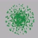 The virus is green spinning on a gray background. - VideoHive Item for Sale