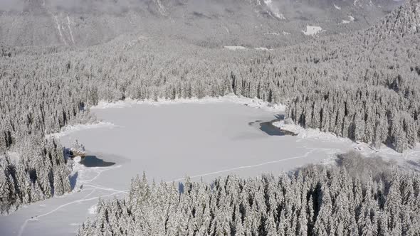 Winter landscape in the Italian Alps, Friuli Venezia Giulia