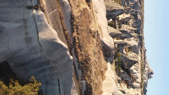 Vertical Video Cappadocia Landscape Aerial View