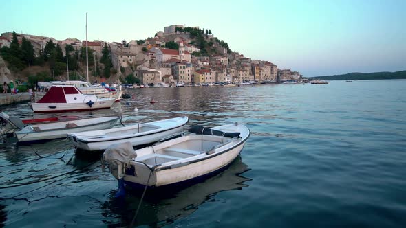 Skyline of Sibenik City in Croatia