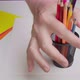 The Artist Puts Colored Pencils in a Stand - VideoHive Item for Sale