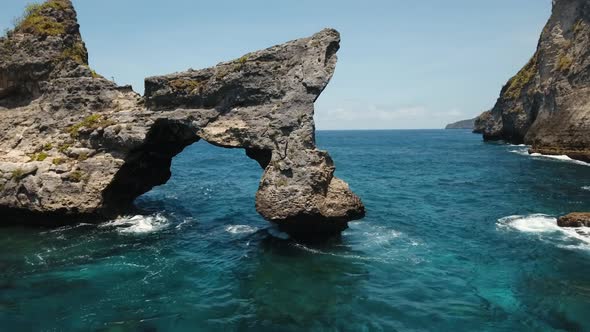 Rock in the Sea. Bali, Indonesia