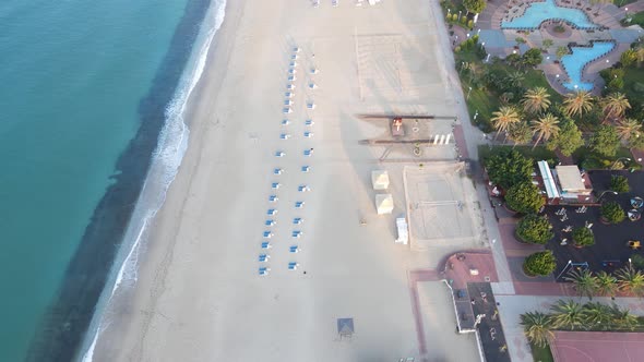 Aerial View of the Beach at the Seaside Resort Town. Turkey