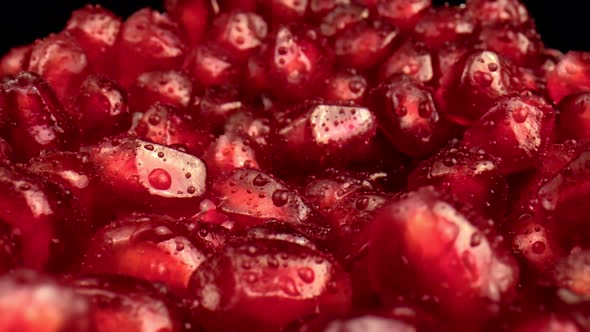 Dolly shot of Pomegranate Seeds.