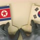 Flags of North Korea and South Korea Made of Paper - VideoHive Item for Sale