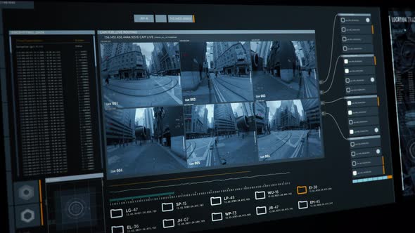 Digital Spying Secret Government Surveillance Ui Software Tracks City Streets alt