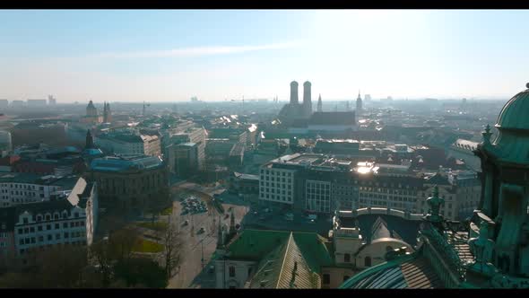 Beautiful Munich Panoramic Architecture in Bavaria Germany