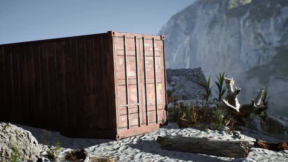 Abandoned Shipping Container in the Desert