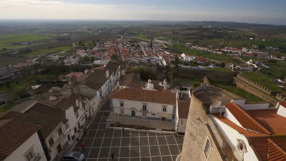 View of Estremoz city from castle in Alentejo, Portugal