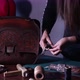 Tanner Woman Making Leather Goods on Workshop - VideoHive Item for Sale