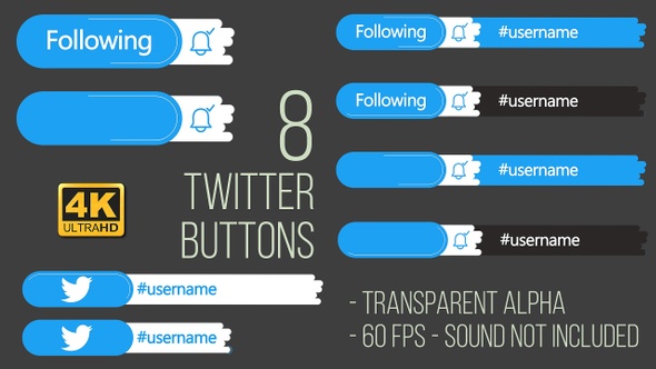 Twitter Buttons 4K