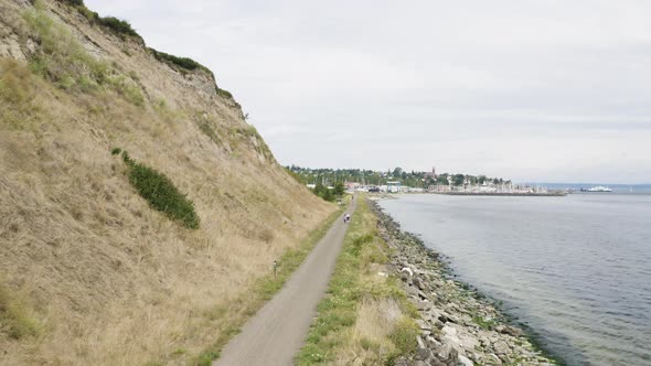 Aerial Landscape In Port Townsend Washington Usa Above Pacific Northwest Larry Scott Trail