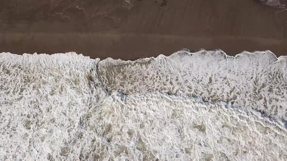 aerial beach and wave