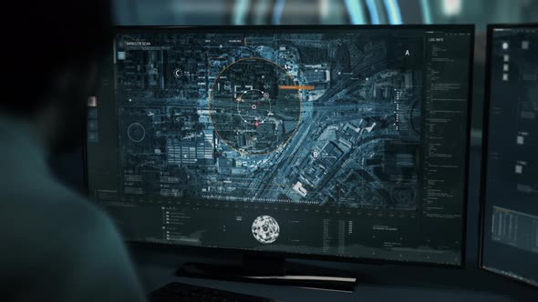 Spy Agent Uses Tracking System To Monitor Crime Activity In Modern City alt