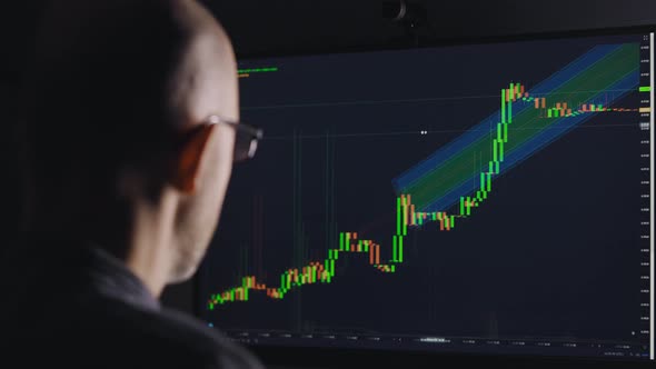 An Online Trader Works on the Stock Market