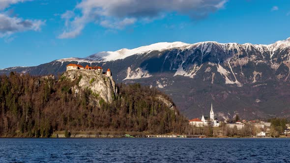 4K Timelapse Lake Bled Castle, Slovenia 4