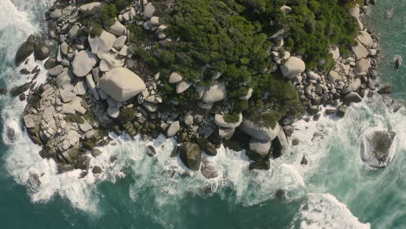 Aerial view of Playa del Cabo, Colombia.