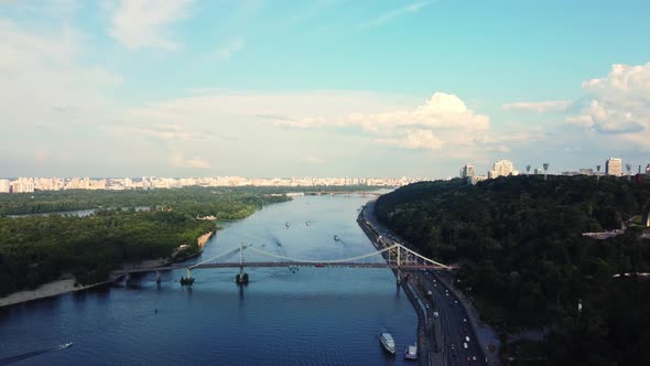 Panorama of the historical district of Kyiv - Podil