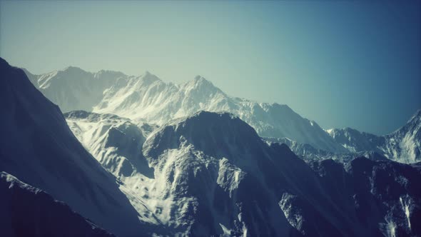 Big Mountain Peaks at Sunny Day alt