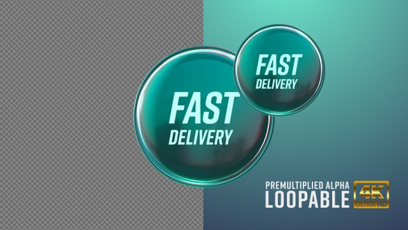 Fast Delivery Badge Looping with Alpha Channel alt
