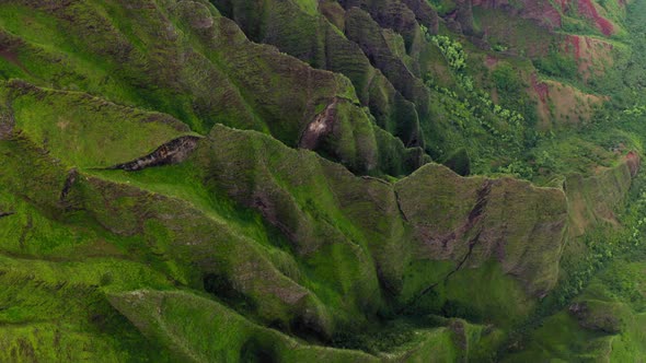 Na Pali Coast State Park. Hawaii. USA. Impressively Shaped Natural Formations of Tropical Island