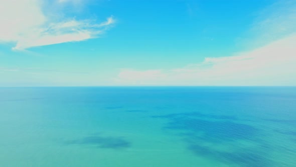 4K drone aerial view of beautiful ocean waves