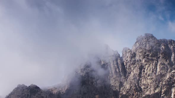 Bavella Corsica Wild Nature Mist Fog mountains rock