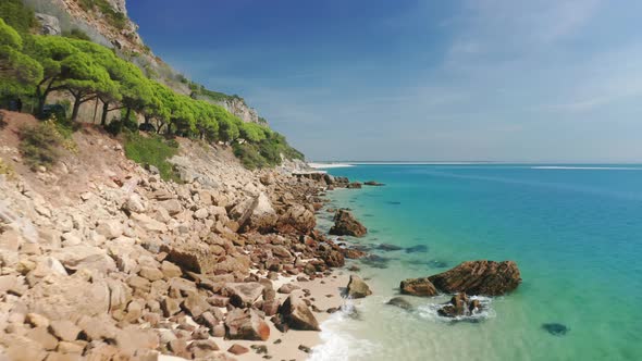 Rocky Cliffs Surrounded with Crystal Clear Waters