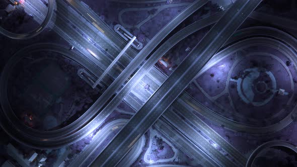 4K : footage hyperlapse expressway for transportation concept.