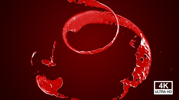 Twisted Red Paint Splash V5 4K alt