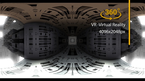 VR360 Fractal Room Geometric 03 Virtual Reality