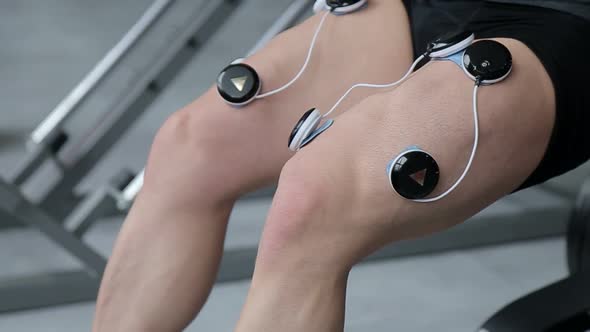 Electro Stimulation of Muscles Stimulation of Muscles Treating Sports Injuries Myostimulator