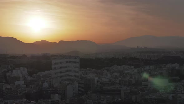 A dark sunset in Alicante