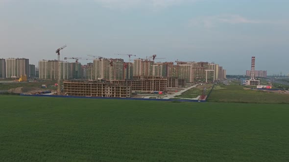 Construction of New Homes, Aerial View