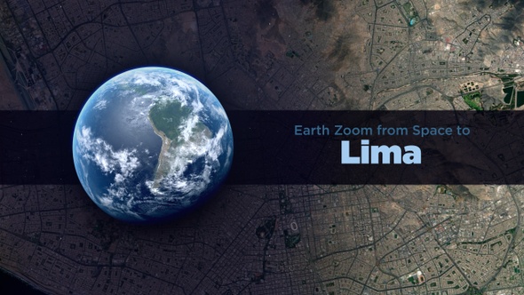 Lima (Peru) Earth Zoom to the City from Space