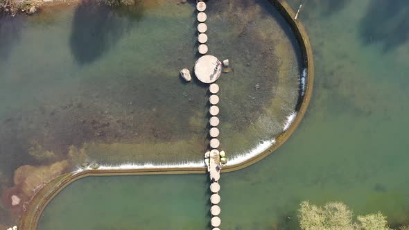 Pedestrian Bridge Over the River