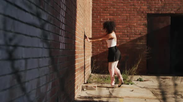 Female dancer on a rooftop