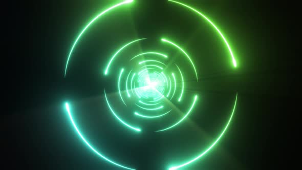 4k Colored Neon Lines Radial Tunnel 3 alt