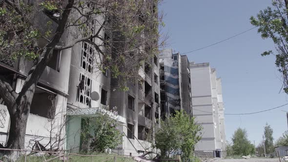 War in Ukraine  Destroyed Building in Borodyanka Bucha District