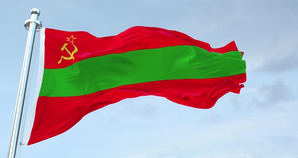 Transnistria  Flag Waving Loop  4 K