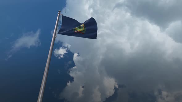 Vermont State Flag Waving 2K