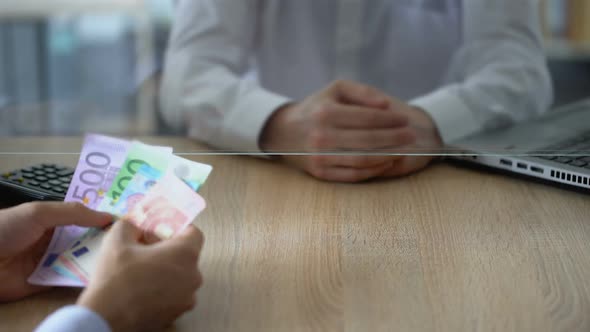 Bank Cashier Refusing to Change Euro Banknotes, Currency Exchange Limitations