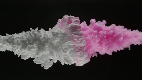 Super Slowmotion Shot of Color Inks in Water