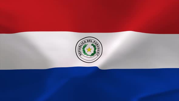 Paraguay Waving Flag Animation 4K Moving Wallpaper Background