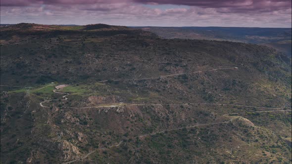 Clouds over Mountains between Portugal and Spain. Timelapse