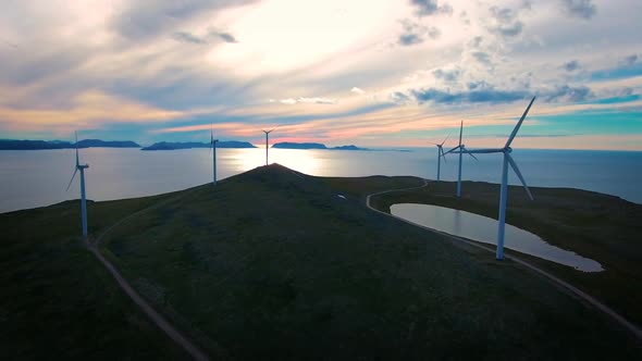 Windmills for Electric Power Production Havoygavelen Windmill Park Norway