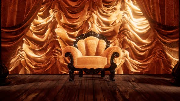 Luxurious Theater Curtain Stage Chair