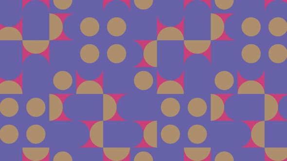Abstract geometric mosaic with very peri violet elements. Geometric tiles in abstract animated
