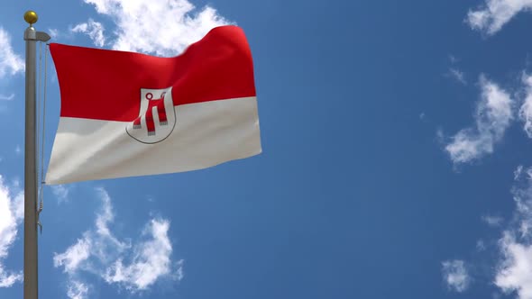 Vorarlberg Flag (Austria) On Flagpole