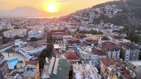 Alanya, Turkey - a Resort Town on the Seashore, Aerial View